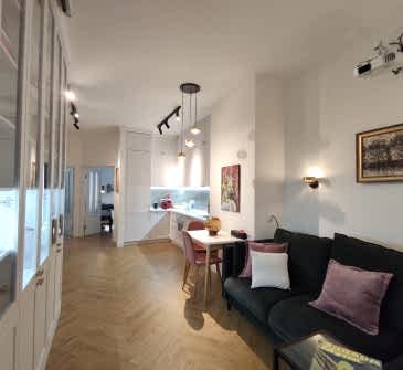 Фото выполненного дизайнерского ремонта в евротрешке 67 м2 Фото 2