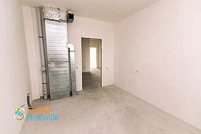 Черновая отделка кухни в однокомнатной новостройке 33 кв. м.