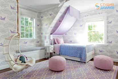 Дизайн детской 12м2 для девочки подростка