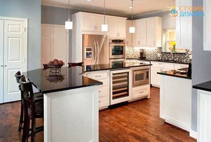 Дизайн кухни 12м2 в стиле современная классика