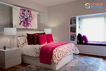 Дизайн-проект спальни 10м2 в стиле контемпорари