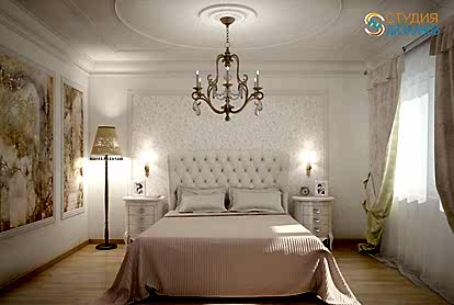 Классический дизайн-проект спальни 15м2