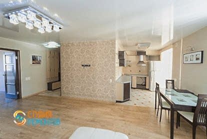 Дизайнерский ремонт кухни-гостиной в евродвушке 48 кв.м.