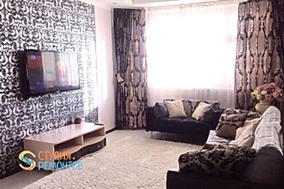 Дизайнерский ремонт гостиной 12 кв.м.