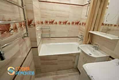 Дизайнерский ремонт ванной 3,5 кв.м.