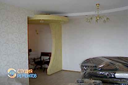 Косметический ремонт гостиной в 2-х комнатной квартире 55,1 м2