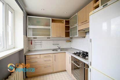 Косметический ремонт кухни в маленькой студии 27 кв.м.