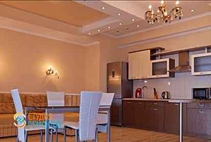 Евроремонт кухни-зала в 5-комнатной квартире 103 кв.м.