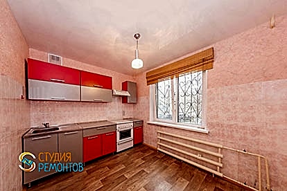 Отделка кухни в однокомнатной квартире 28 кв.м.