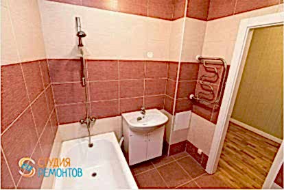 Отделка санузла плиткой 3 кв.м.