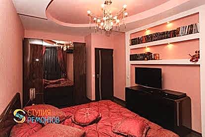 Отделка спальни под ключ 12 кв.м.