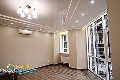 Капитальный ремонт зала в двухкомнатной квартире 58,9 кв.м. в новостройке