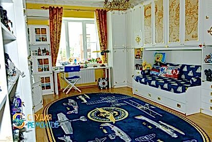 Ремонт детской комнаты для мальчика под ключ 12 кв.м.