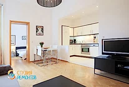 Ремонт кухни-зала в квартире 56 кв.м. в Строгино, фото 1