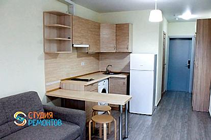Косметический ремонт кухни в кватрире-студии 24 кв.метра