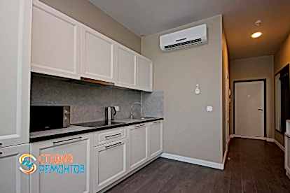 Косметический ремонт кухни совмещенной со спальней в квартире-студии 30 кв.м