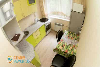 Ремонт кухни в однокомнатной хрущевке 24 кв. м. под ключ